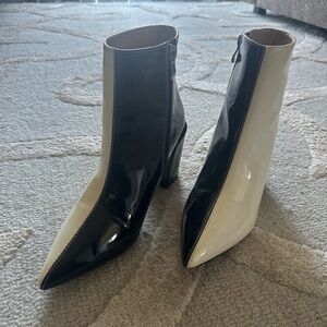 Black and White Women's Ankle Boots